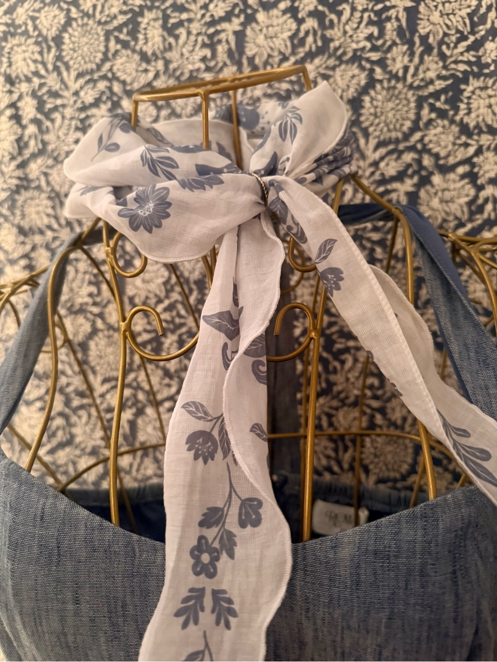 Universal Thread Blue & White Floral Scarf